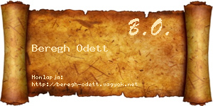 Beregh Odett névjegykártya